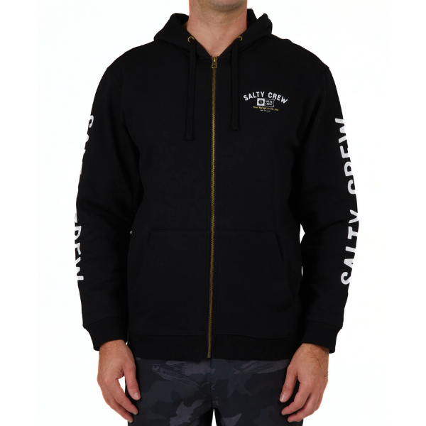 Salty Crew Surf Club Zip Hood (Black) Boardhub