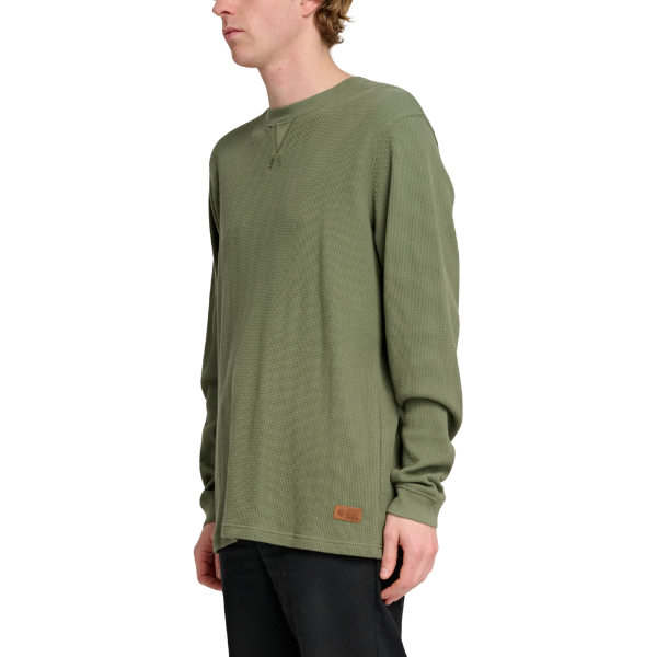 Salty Crew - Daybreak Thermal Crew (Waffle/Olive)