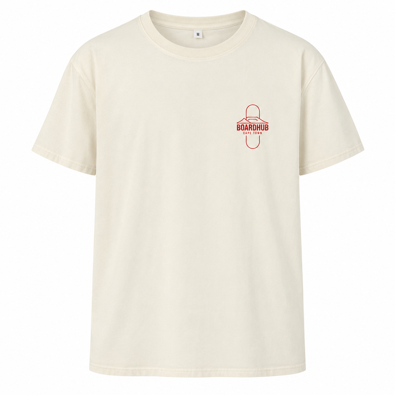 Boardhub - Skate Logo Tee ( White/Red)
