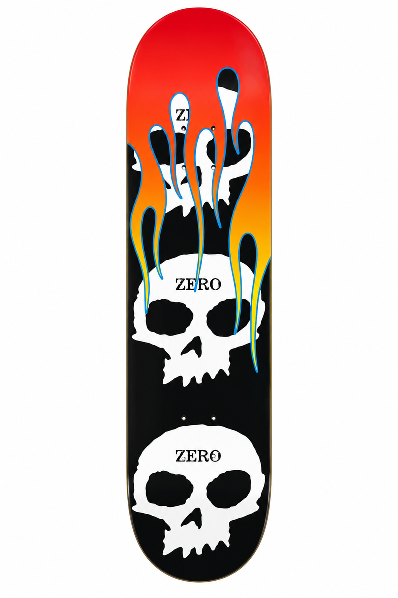 Zero - 3 Skull with Flames 8.5