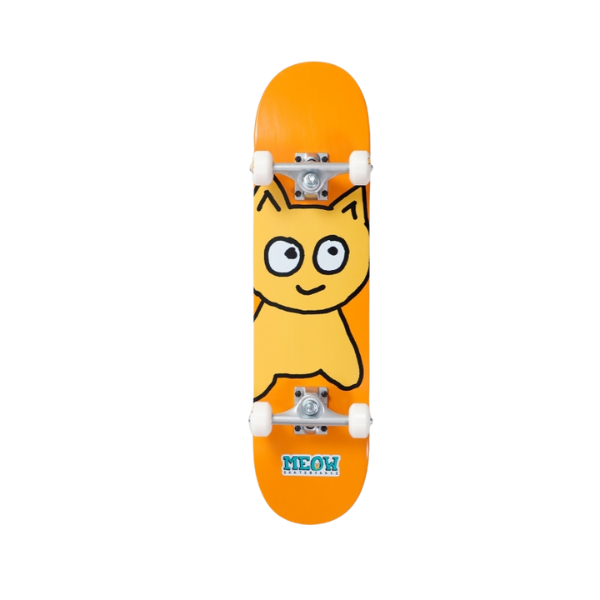 Meow - Big Cat 7.25" Soft Top Complete Skateboard (Orange)