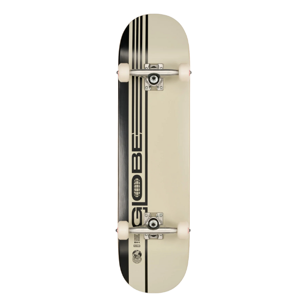 Globe - G0 Strype Hard 8.0" Complete Skateboard (Cream/Black)