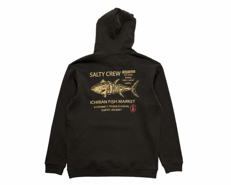 Salty Crew Ichiban Hood ( Vintage Black )