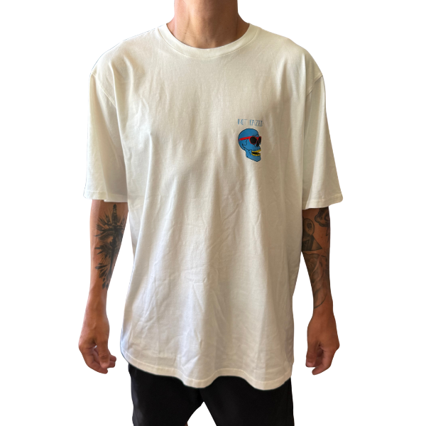 Not Fazed - Skull Tee (Cream/Blue)