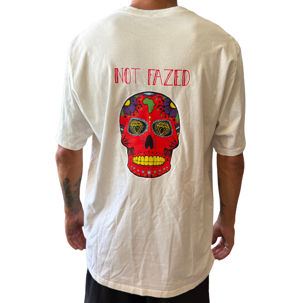 Not Fazed - Skull Tee (Cream/Red)