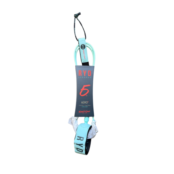 RYD -  Aero comp leash 5ft 5mm ( Aqua/Grey )