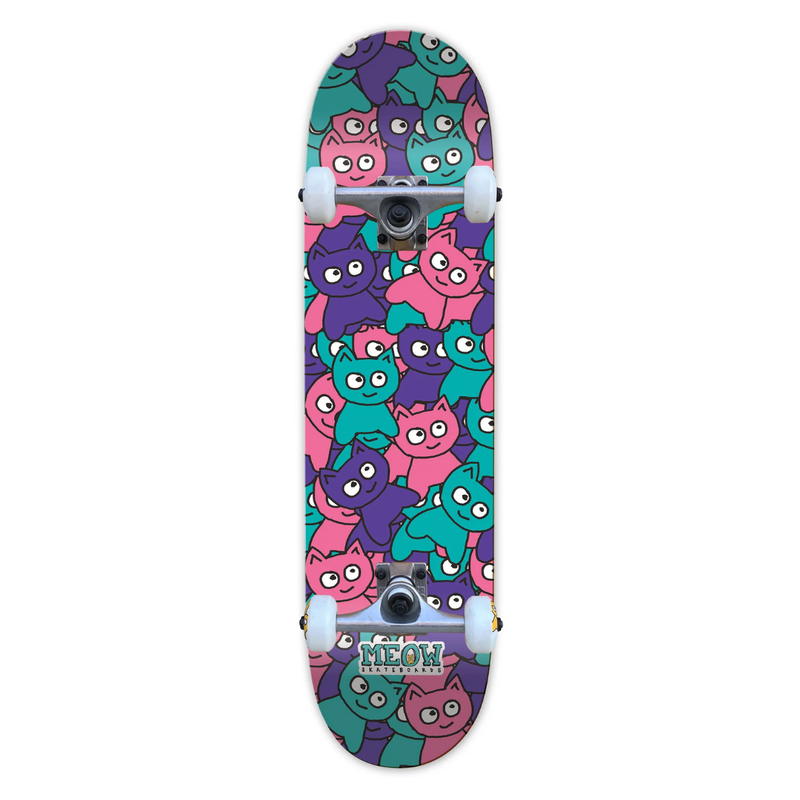 Meow - Sticker Pile 7.75" Complete Skateboard (Multicolour)
