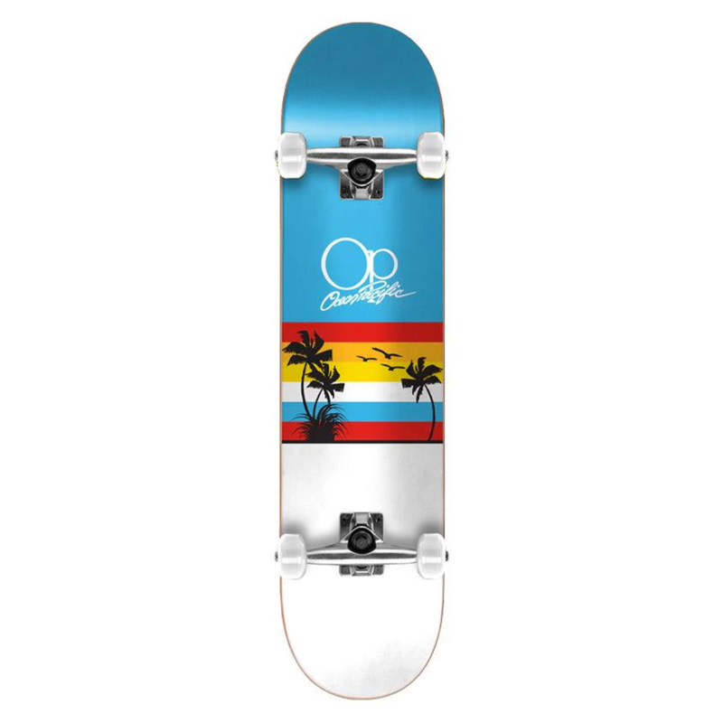 Ocean Pacific - Sunset 8.25" Complete Skateboard (Blue/White)