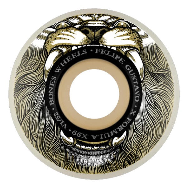 Bones - Gustavo Mane Event 52mm V1 X Formula 99A Wheels (Off white/Gold)