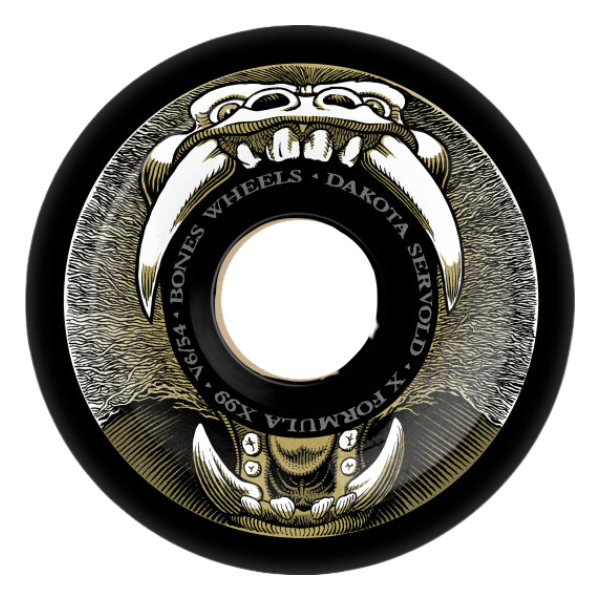 Bones - Servold Baboonatic 54mm V6 Sidecut X99 Wheels (Black/Gold)