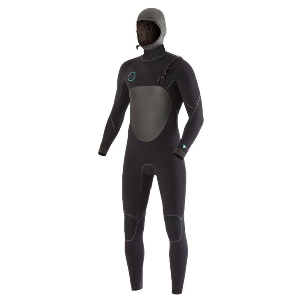 Vissla - North Seas 5.5/4.5 Full Hooded Chest Zip Wetsuit (Black)
