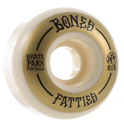 Bones - 54mm 81B Fatties SPF Wheels (White/Gold)