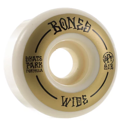 Bones - 55mm 81B Wide Wheels (White/Gold)
