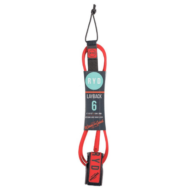 RYD - Layback Leash 7mm 6ft (Coral/Grey)