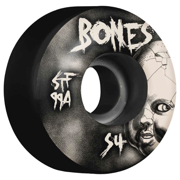 Bones - Dollhouse 54mm V1 Standard Cut STF Wheels (Black) - Boardhub