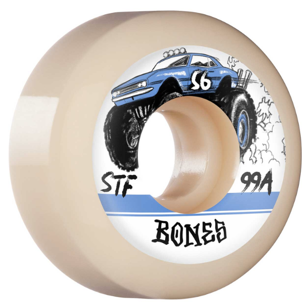 Bones - Big Rigs 56mm V5 Sidecut STF Wheels (Off White)