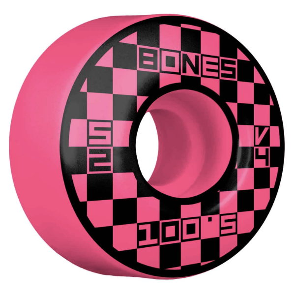 Bones - Bones Block Party 52mm V4 Wide OG 100a Wheels (Pink)