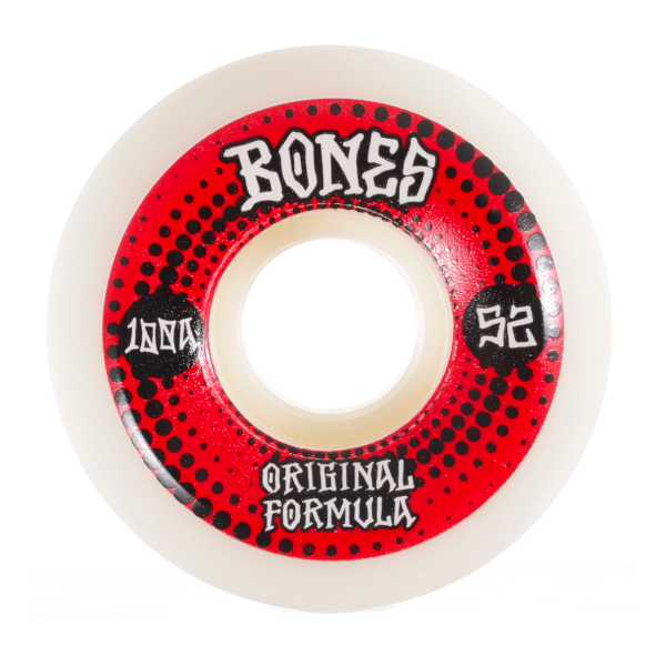Bones - Original 52mm V4 Sidecut STF Wheels (White/Red)