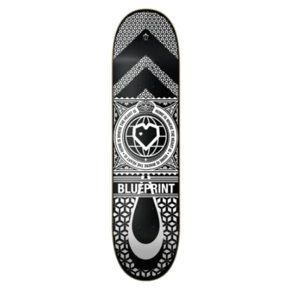 Blue Print - Home Heart 8.0" Deck (Black/White)