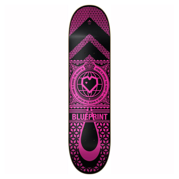 Blue Print - Home Heart 7.875" Deck (Black/Pink)
