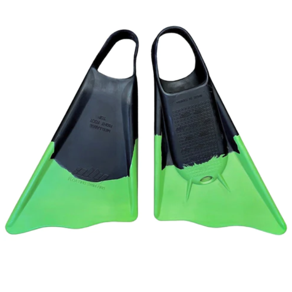 Ally - Bodyboard Fins (Black/Green)